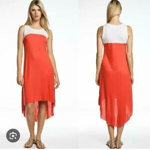 Aiko -Cream and Red Asymmetrical High-Low Sundress-small- Anthropologie